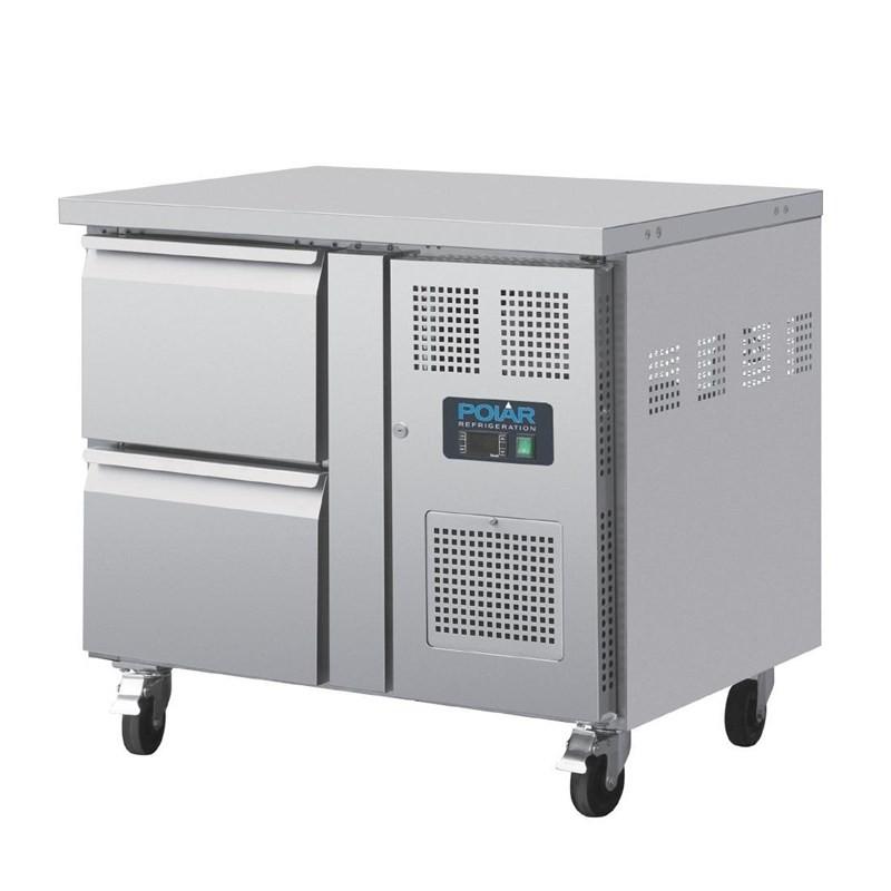 Table réfrigérée GN 1/1 ventilée 2 tiroirs 124 L Série U DA546 Polar_2