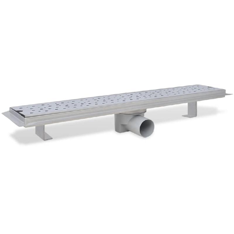 Vidaxl drain de douche linéaire 630x140 mm acier inoxydable 142190_2