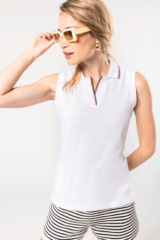 Polo sans manches femme - Kariban Réf: K224 - 100% coton, maille piquée_2