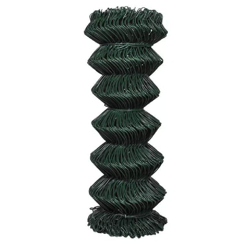 Vidaxl clôture à mailles losangées acier 1x15 m vert 140344_2