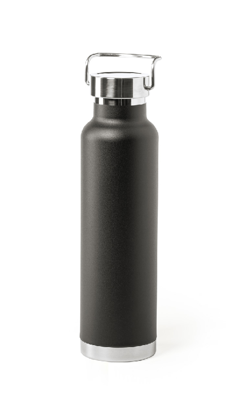 Thermos à double paroi en acier inoxydable - Isolation en cuivre - 650 ml - Noir_2