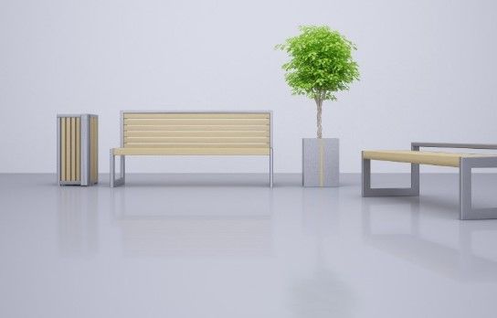 03.052.03.Sc - Poubelle publique Altus avec cendrier intégré - Zano - 55L - Métal et bois_2