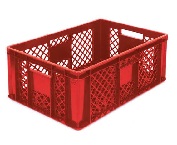 Bac euro ajouré couleur - 190414 – Rouge - 600 x 400 x 220 mm_2
