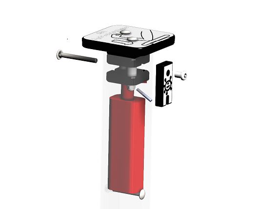 Distributeur de gel hydroalcoolique adultes - DGH01 - hauteur 1245 mm, longueur 80 mm, largeur 80 mm_2