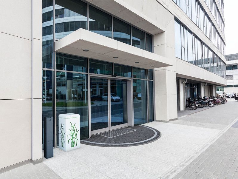 La corbeille Grass - poubelle publique - The Italian Lab - L 400, P 400, H 870 mm - capacité 100 L - acier épaisseur 20/10 et 30/10_2