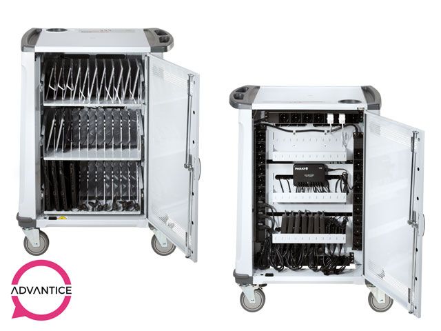 Paraproject trolley U32 - Chariot pour 32 tablettes et ordinateurs portables jusqu'à 14'' - Compact et maniable_2