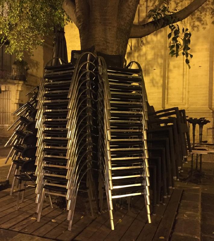 Lot de chaises empilables - Noires - ROMA_2