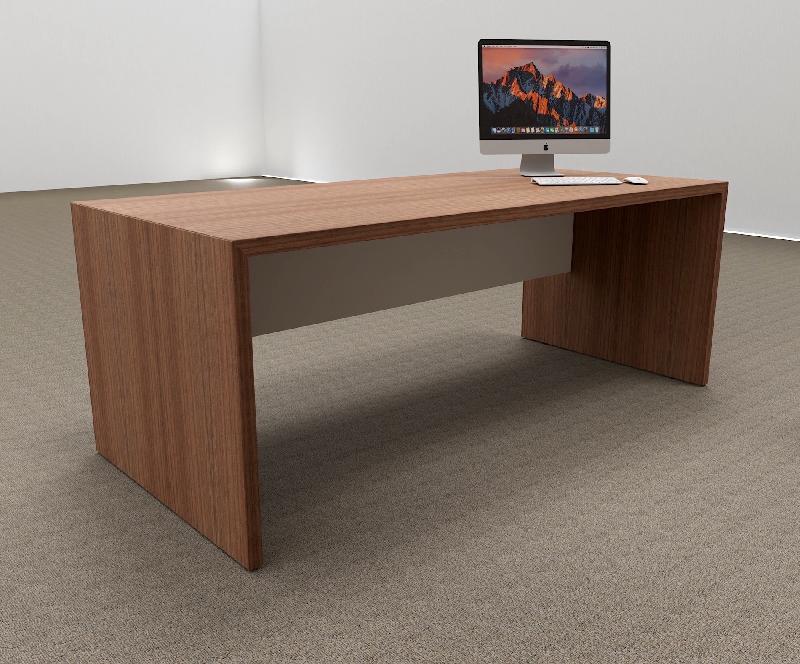 Bureau de direction T45 coloris Orme - Quadrifoglio - 180, Noyer Canaletto et blanc_2