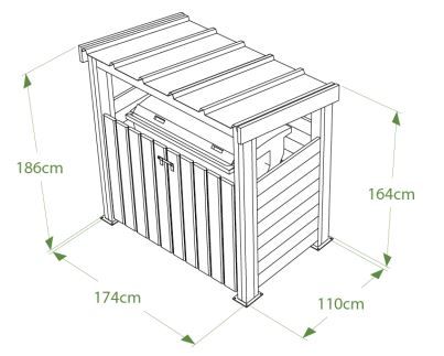 Cache-conteneurs - cofradis - en recyclé avec toiture_2