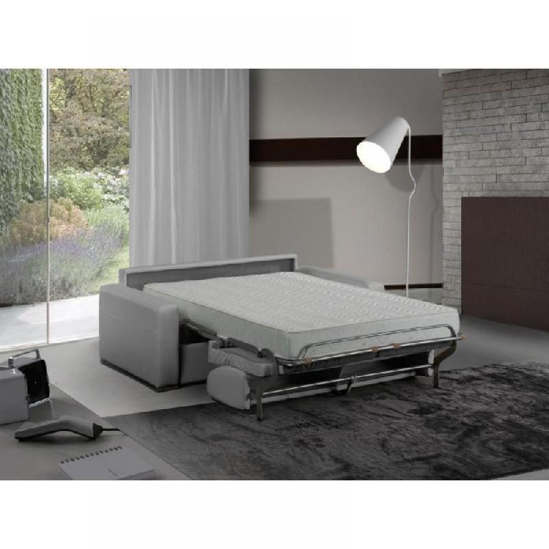 Canapé-lit 2-3 places Master convertible express 120 cm - Matelas 18 cm en mousse polyuréthane haute résilience - Gris silex_2