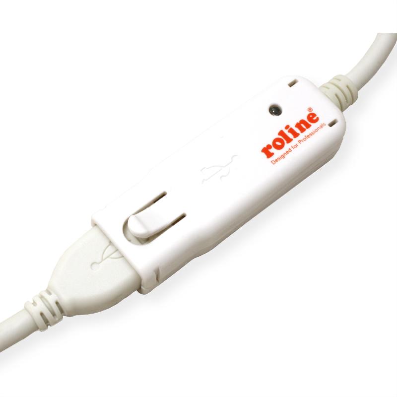 ROLINE Rallonge USB 2.0 blanche pour 12.04.1085, 12 m_2