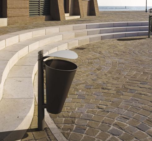 Poubelle publique 2278 000 - Carya - Neri - 30 L - Acier zingué à chaud_2