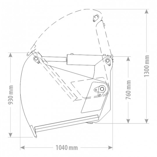 Godet désileur avec fond plein - fond en hardox - fabrication européenne - compatible chargeuses, tracteurs, télescopiques et tractopelles_2