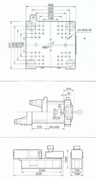 Hx 65 - machine de moulage par injection plastique - Hysion - capacité d'injection 136 cm3 - type vertical_2