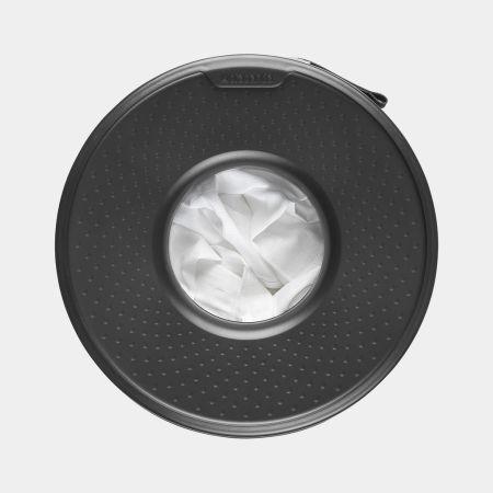 Corbeille à linge Brabantia - 35 litres - White - Ouverture Quick-Drop - Sac à linge en coton - Pratique et élégante_2