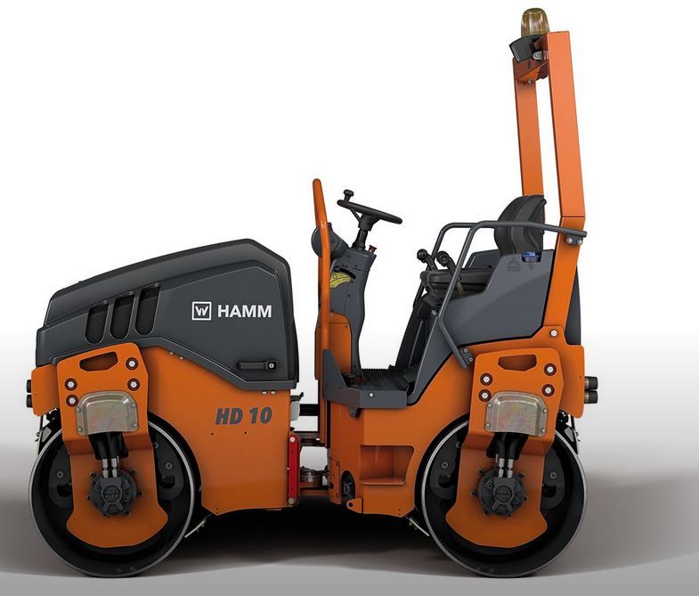 Hd 10 VT - Rouleau compresseur tandem Hamm - 2385 kg avec cylindre vibrant et jeu de roues_2