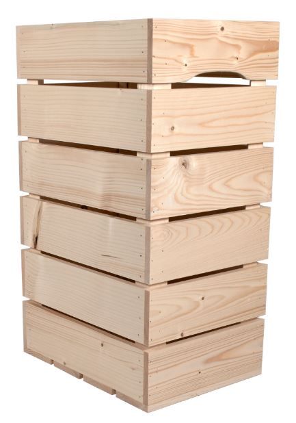 L6 - Caisses en bois - Simply A Box - L36 x H60 x P27 cm - Fabrication artisanale en France - Bois brut ou lasuré_2