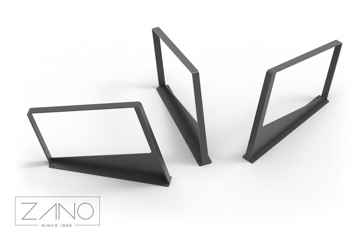 05.018 Arceau urbain Pract - Zano - en acier ou inox - hauteur 73 cm - design moderne et stable_2