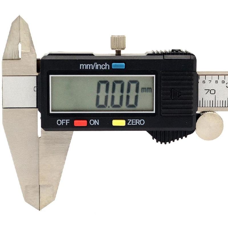 Pied à coulisse digital grand afficheur - 200 mm - avec becs doubles croisés et jauge de profondeur_2