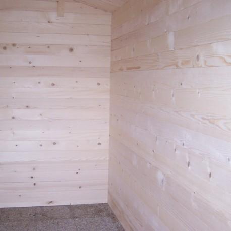 251 - Abri de jardin en bois massif 12,3m² - madriers 42mm - toiture en bois massif - porte double semi-vitrée_2