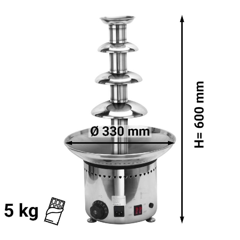 Fontaine à chocolat inox avec 4 étages - 60 cm | Qdm - SBCH4_2