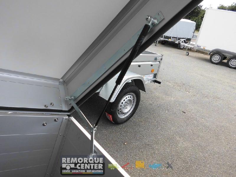 Remorque aluminium Humbaur - 165 x 110 cm - ridelles 500 mm capot sécurisé & étanche - 1 essieu - PTAC 750 kg - Reference K3 306 184 3500 2 E_2