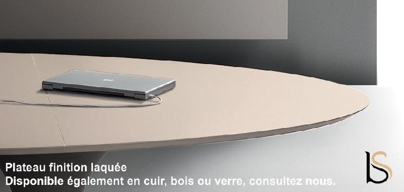 Table de réunion forme ovale Ola - Martex - Anthracite, Beige RAL 1019_2