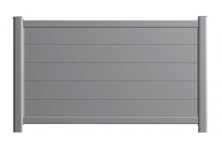 Nametil - clôture en aluminium - roy - hauteur 883 mm - lames horizontales larges - sur-mesure disponible_2