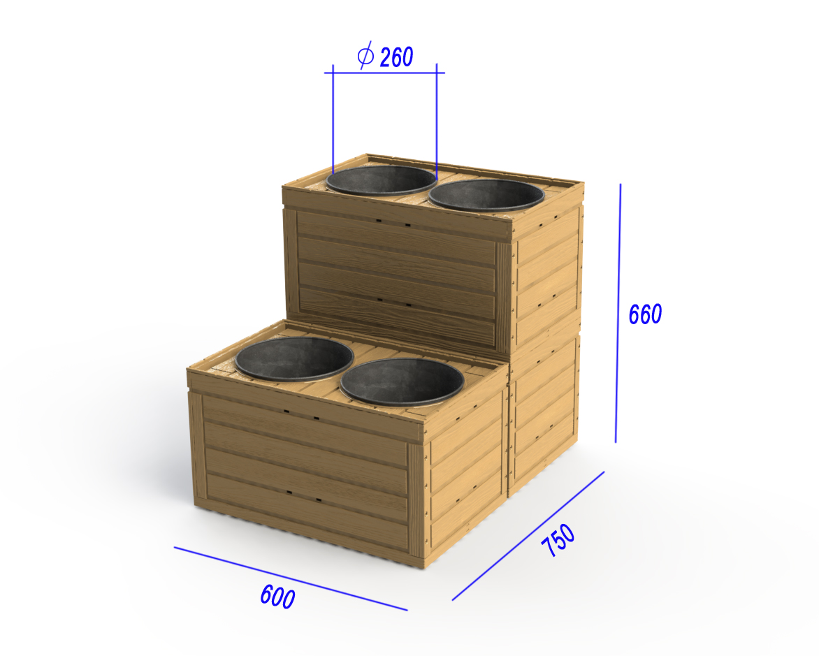Expositeur fleur - Présentoir pour fleurs avec pots - Montage facile et plusieurs couleurs_3