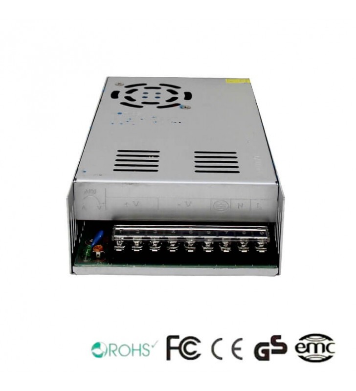 Alimentation 12V continu - 500W - 41.6A - IP20 - structure aluminium - référence 12v500w_2