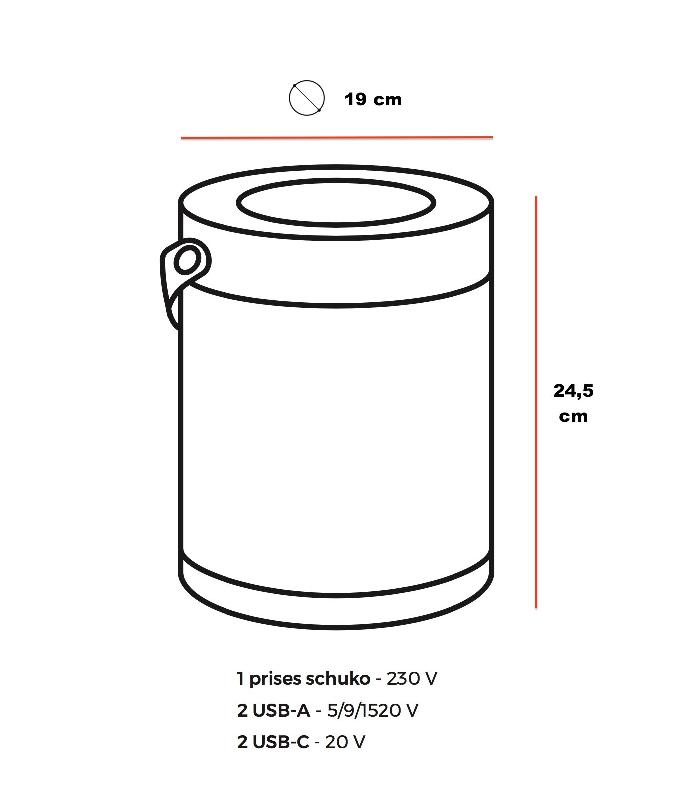 Batterie portative pour collection Esmou - Noir_2