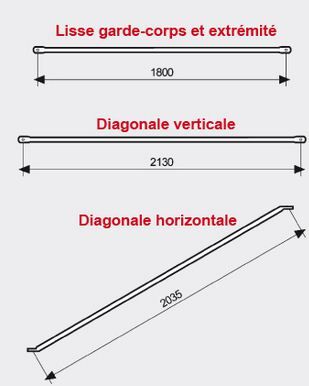Échafaudage-cadre basculeurs H - Condor - lisse et diagonale en acier S235JR_2