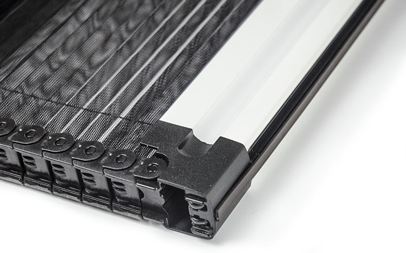 Moustiquaire plissée - Mosquituria - système horizontal avec tissu en polypropylène noir_2