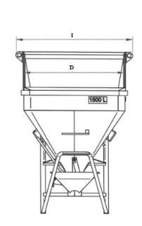 Benne à tuyau couchée avec boucles latérales de levage - TIC PF 1500L - Palonnier intégré pour plus de sécurité_2
