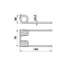 Dent pick-up - référence PBR-938158.09 - compatible CLAAS DOMINATOR 76, 96, 68, 78 pour ascenseur_2