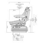 Siège de tracteur - Grammer AG - Maximo Professional tissu agri - course de la suspension : 100 mm - 56081_2
