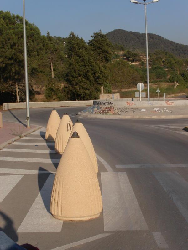 Borne en béton Rodas avec leds, Base_2