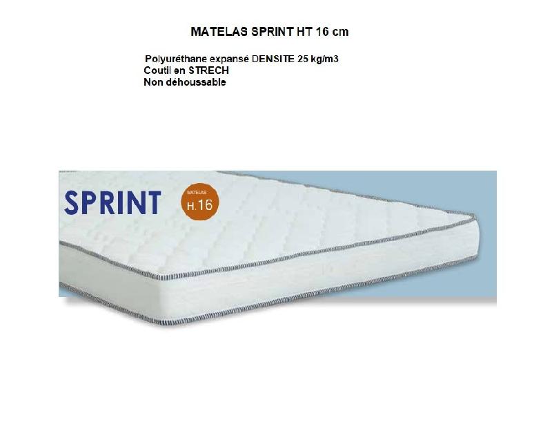 Canapé convertible express 140 cm GEMMA - Matelas 16 cm - Tissu rouge passepoil blanc - Fabrication italienne_2
