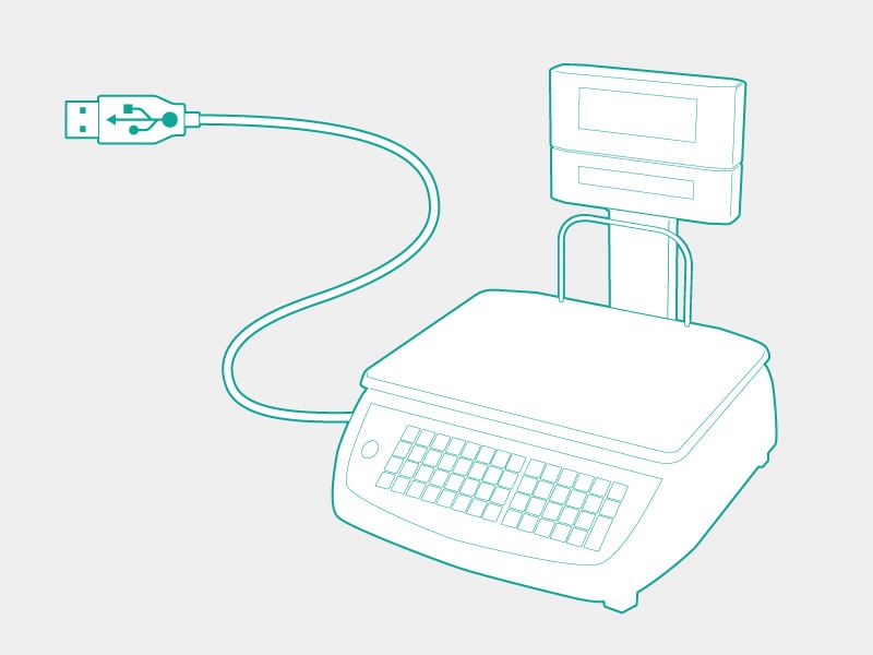 Balance RM-60 avec interface USB et connexion Ethernet
