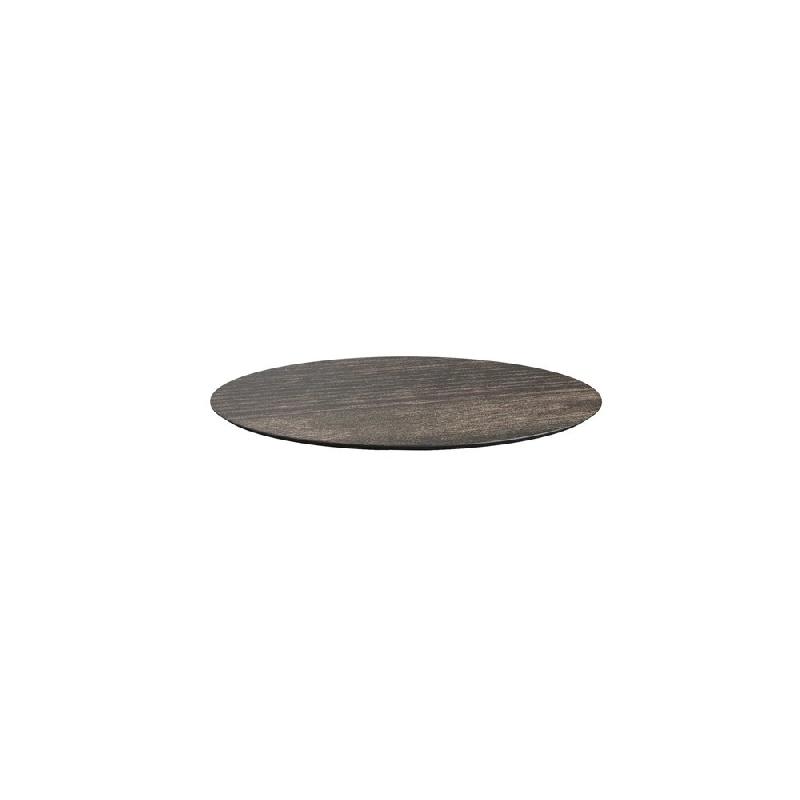 Infinity table de bistrot avec piètement sable + plateau HPL Riverwashed Wood Ø70 cm_2