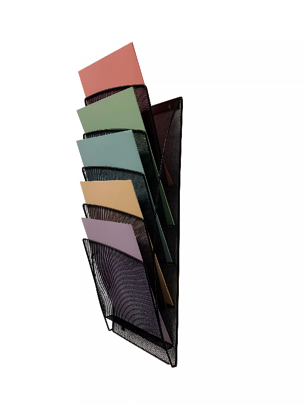 Presentoir mural mesh noir à la française_2