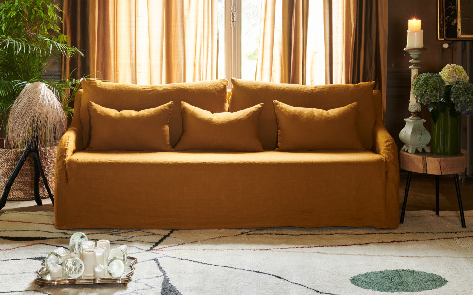 Canapé 5 places Carnac 205 cm - Home Spirit - design élégant avec mono-assise déhoussable_2