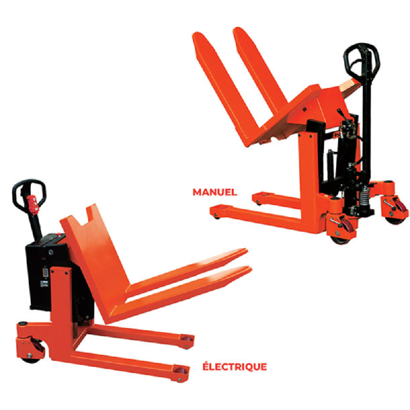 Transpalette Basculeur  idéal pour améliorer l'ergonomie du poste de travail en Alpes  - disponible en achat neuf et en location de courte à longue durée_2