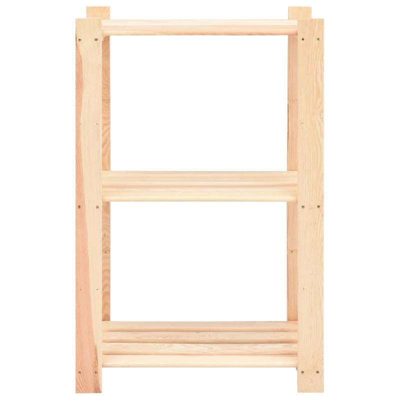 Vidaxl étagères de rangement à 3 niveaux 3 pcs 60x38x90 cm pin 150 kg 3051122_2