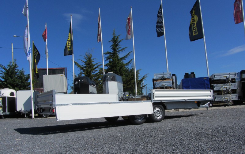 Remorque plateau HUMBAUR HT 356221 GR - 2 essieux, roues dessous, ridelles alu, dimensions 6220x2070 mm_2