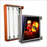 Enseigne lumineuse personnalisée drapeau - Lecoq - H50 x L50 cm - Rmugs52 - Caisson lumineux sur-mesure avec plexiglas diffusant_2