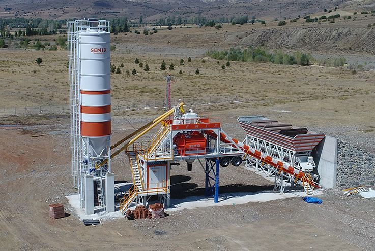 Installation rapide et démontage facile pour centrale à béton mobile