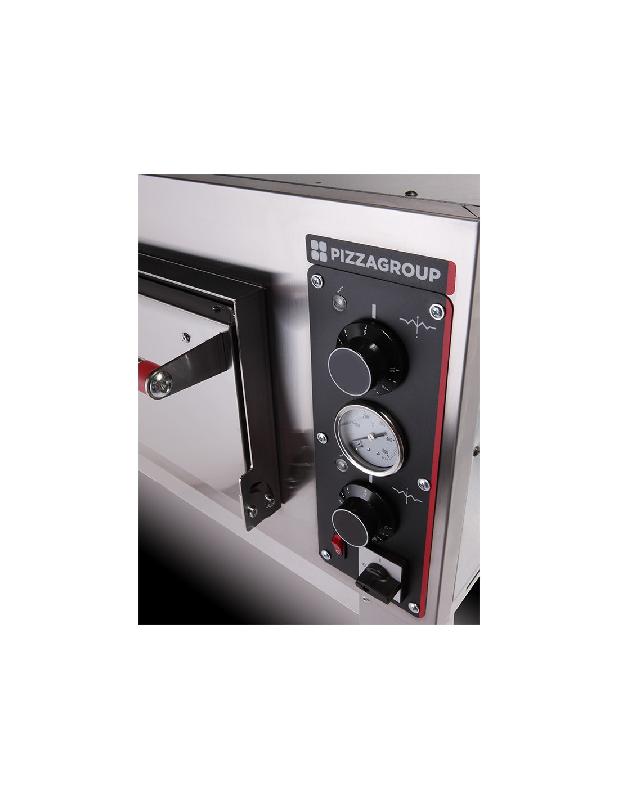 Four à pizzas électrique - Inox, Pierre réfractaire, 2 chambres, 2x6 pizzas - PIZZA GROUP MAX12F_2