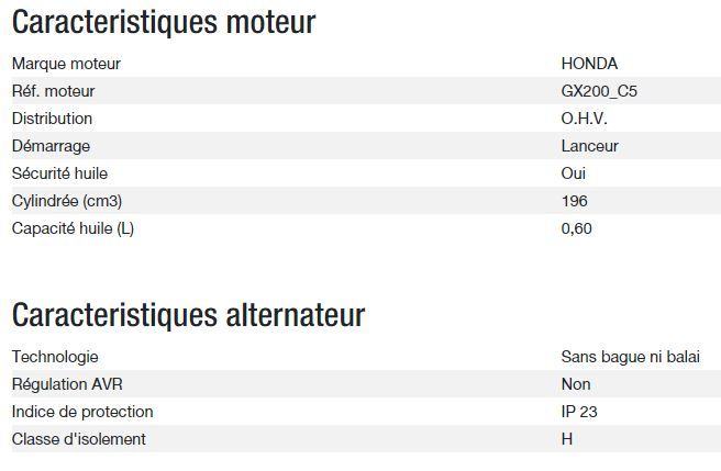 Hx 3000 C5 - Groupe électrogène Kohler INTENS - 2.70 kW - 230V_2