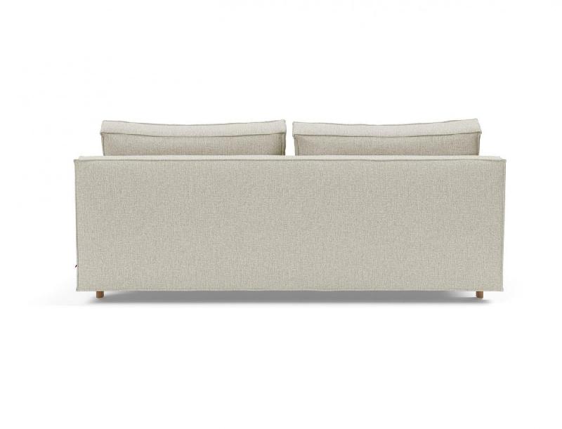 Canapé convertible design SLY - lit 140x200 cm - pieds bois chêne - tissu Mixed Dance Natural_2